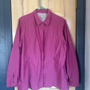 Exofficio Fuchsia Button-Up Blouse